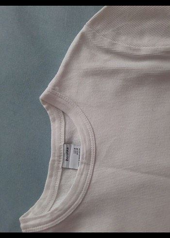 Bershka Beyaz Basic Pamuk Tişört
