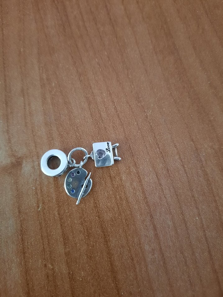 İthal Pembe Paletli  Fotograf Makineli Kadın Charm - Görsel 5