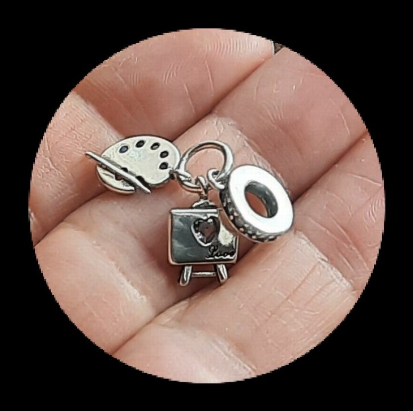 İthal Pembe Paletli  Fotograf Makineli Kadın Charm - Görsel 4