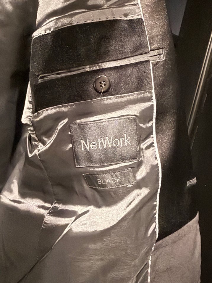 siyah Notch Yaka Erkek Kadife ceket network - Görsel 2