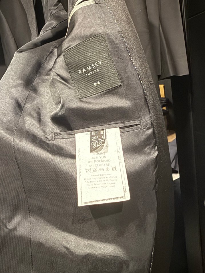 Ramsey siyah Erkek Takım Elbise DAMATLIK Regular Fit - Görsel 2