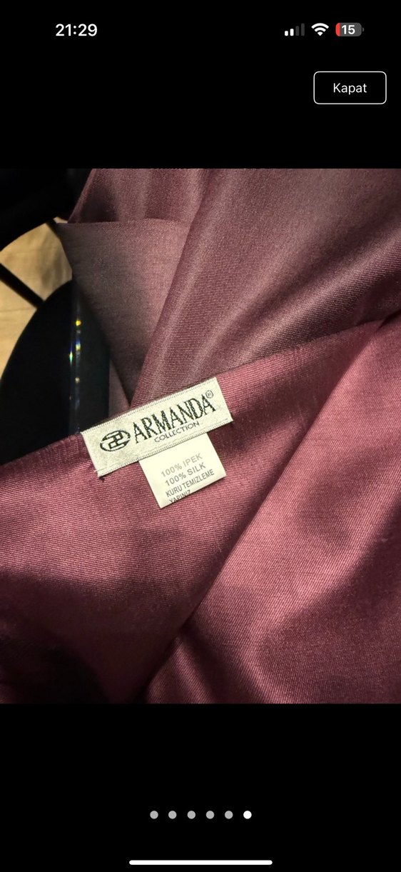 Armanda % 100 ipek şal - Görsel 3