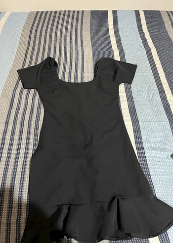 Siyah Mini Elbise - Görsel 3