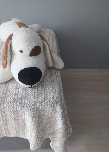 Fisher Price Beyaz Pastel Tonlu Peluş Köpek Oyuncak