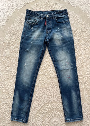 DSquared2 Slim Fit Mavi Yikamali Denim Jean