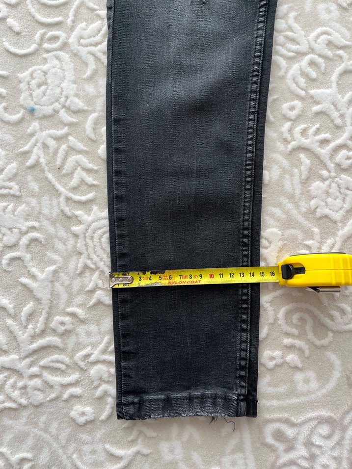 Koyu Gri Yıkamalı Dar Kesim Jean — görsel 6/7