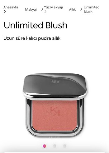 Kiko unlimited blush allık 03 golden carol