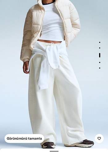 Bershka şişme mont beyaz