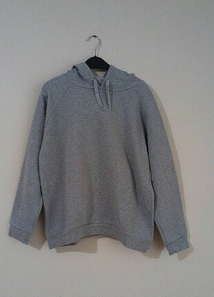 Gri Kapüşonlu Sweatshirt 