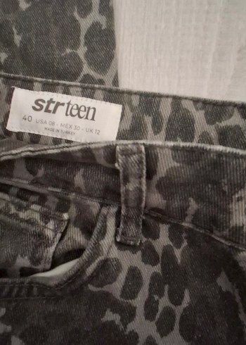 Stradivarius Düz kesim leopar pantolon - Görsel 5