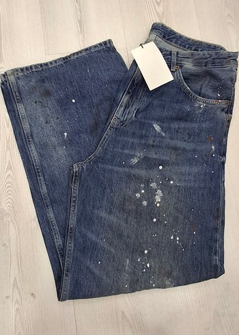 40 Beden BOYA DESENLİ LOOSE FIT JEAN (Yeni sezon)