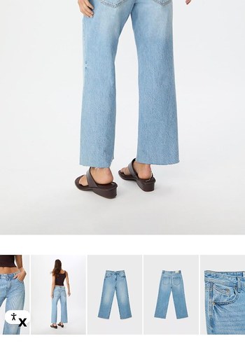 Stradivarius D96 cropped straight fit - Görsel 2