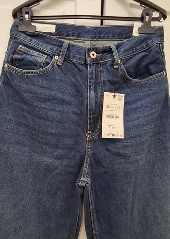 Straight wide yüksek bel erkek jean - Görsel 9