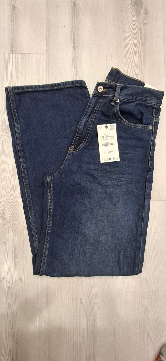 Straight wide yüksek bel erkek jean - Görsel 3