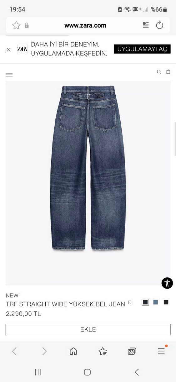 Straight wide yüksek bel erkek jean - Görsel 2