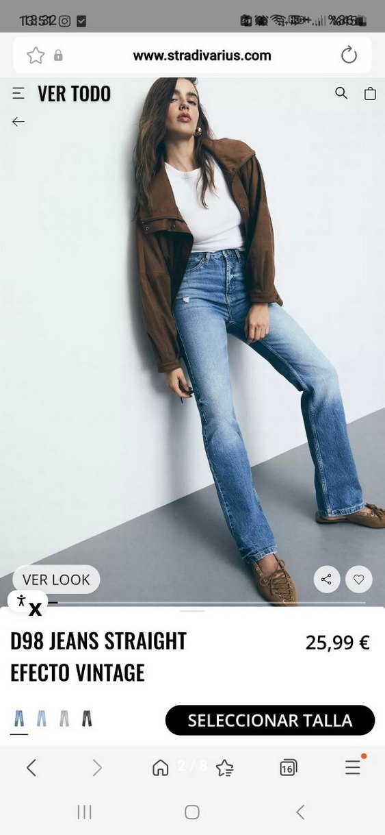 Stradivarius yüksek bel vintage jean - Görsel 2