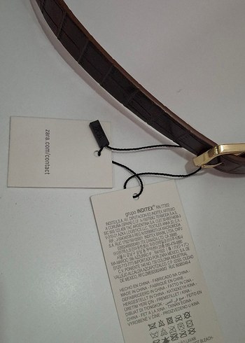 Zara bayan kemer kahverengi (orjinal ürün) (99 cmm ×2.3 cm) - Görsel 3