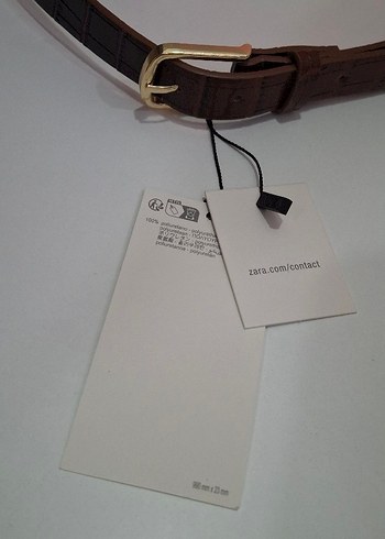 Zara bayan kemer kahverengi (orjinal ürün) (99 cmm ×2.3 cm) - Görsel 5