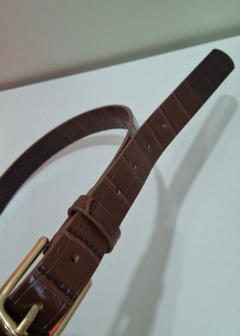 Zara bayan kemer kahverengi (orjinal ürün) (99 cmm ×2.3 cm) - Görsel 4