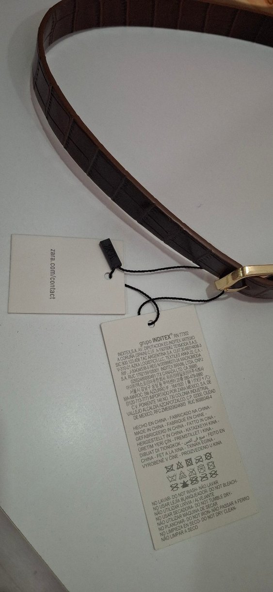 Zara bayan kemer kahverengi (orjinal ürün) (99 cmm ×2.3 cm) - Görsel 3