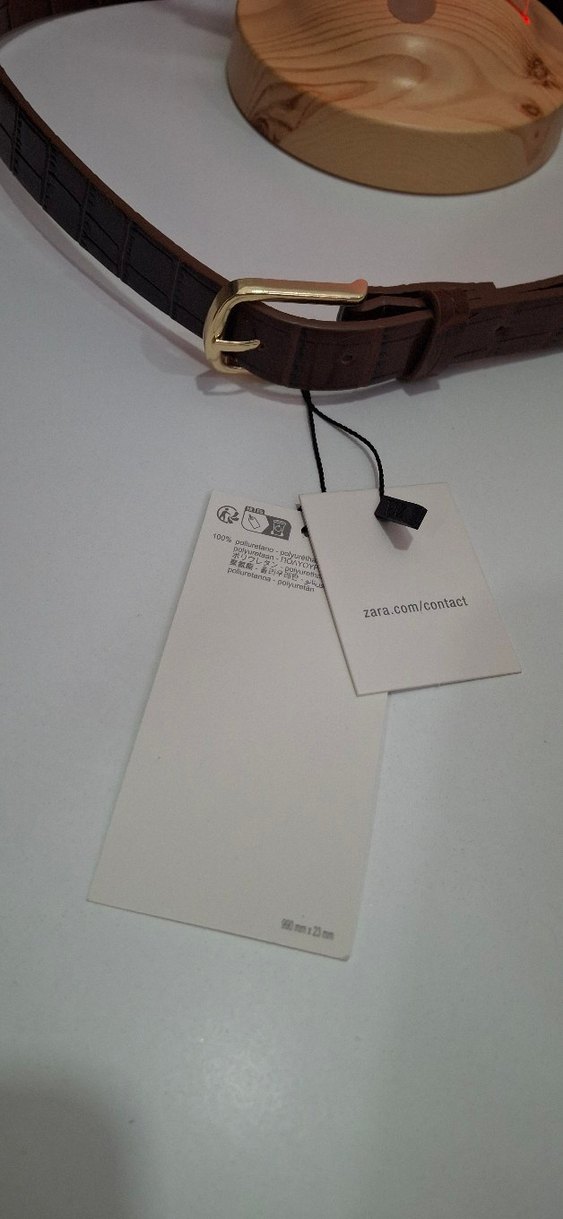 Zara bayan kemer kahverengi (orjinal ürün) (99 cmm ×2.3 cm) - Görsel 5