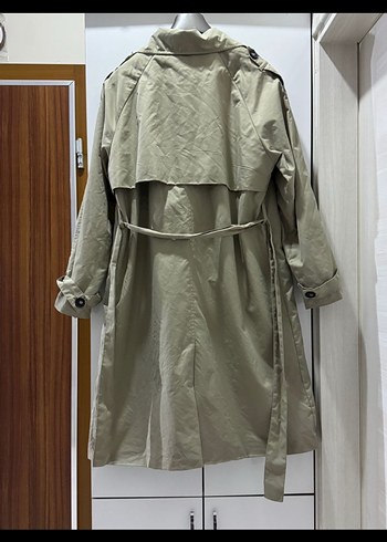 xl Beden LCW modest Bej Düğmeli Kadın Trençkot