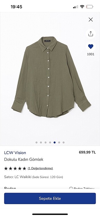 LC Waikiki LCW MÜSLİN ÜST