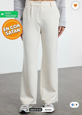 Trendyol & Milla Beyaz palazzo pantolon