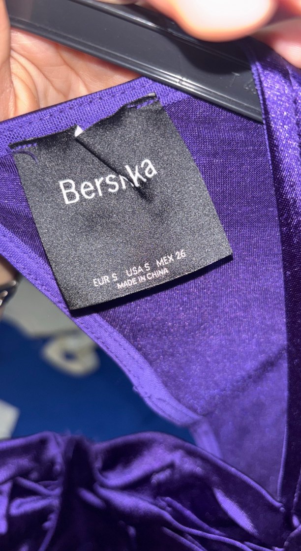 Mor Straplez Midi Elbise - Görsel 3