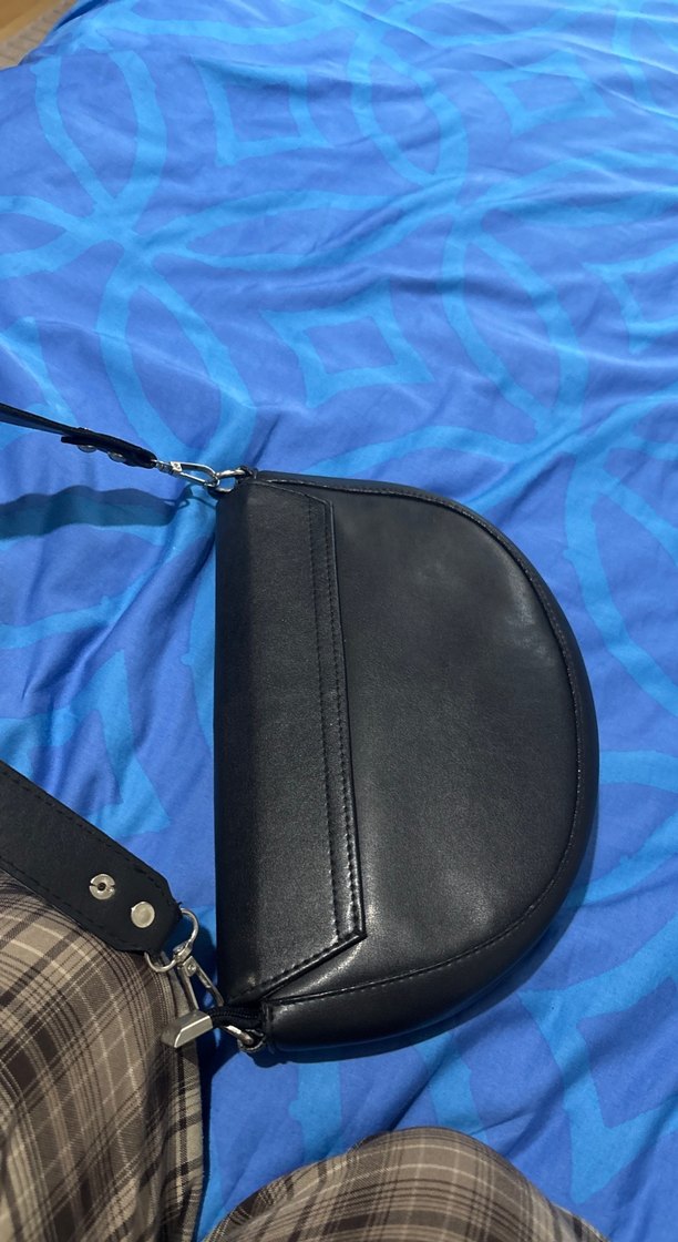 Siyah Deri Kadın Omuz Çantası - Görsel 2