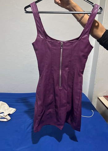 Mor Mini Elbise - Görsel 2