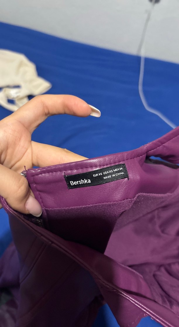 Mor Mini Elbise - Görsel 3