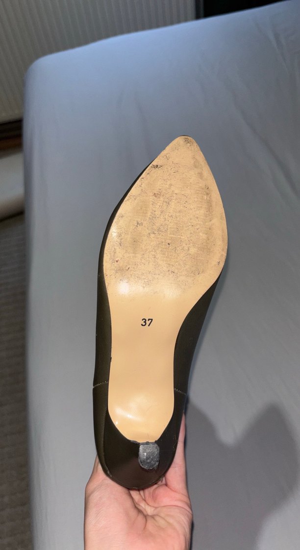 Bej Deri Dizüstü Stiletto Topuklu Kadın Çizme - Görsel 2