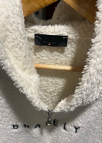 Kapüşonlu Fermuarlı unisex Sweatshirt Beyaz - Görsel 2