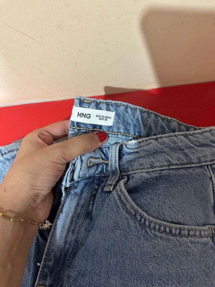 Kadın Mavi Denim Regular Fit Midi Jean - Görsel 2