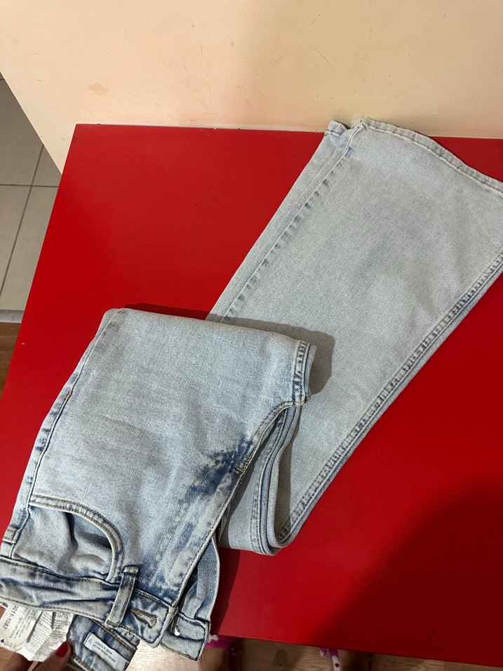 Gri Dar Kesim Midi Boy Kadın Kot Pantolon - Görsel 4