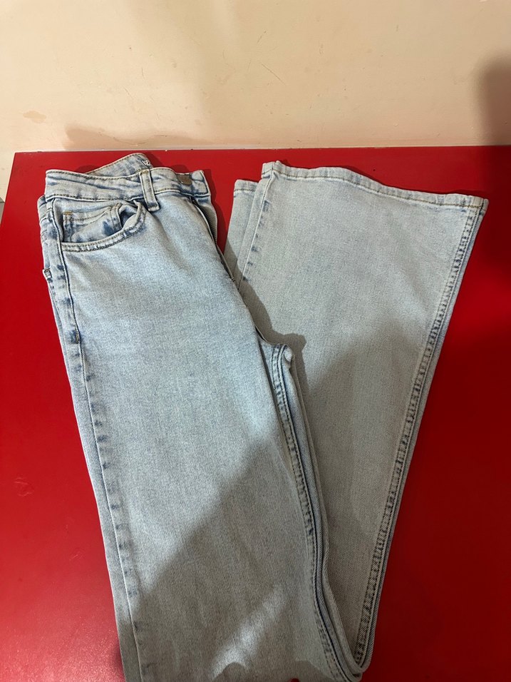 Gri Dar Kesim Midi Boy Kadın Kot Pantolon - Görsel 2