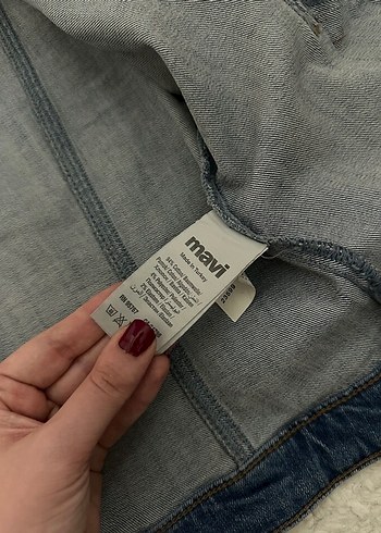s Beden Mavi Kadın Denim Ceket