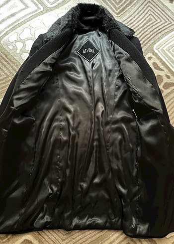 Kürk Yaka Siyah Kaban - Görsel 7