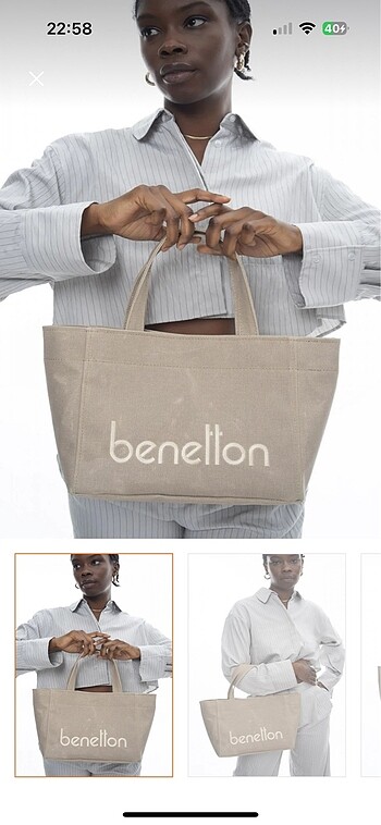 Benetton benetton kanvas çanta