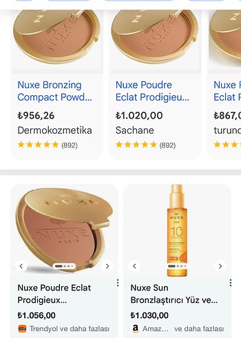 Nuxe Nuxe Bronzlaştırıcı Pudra