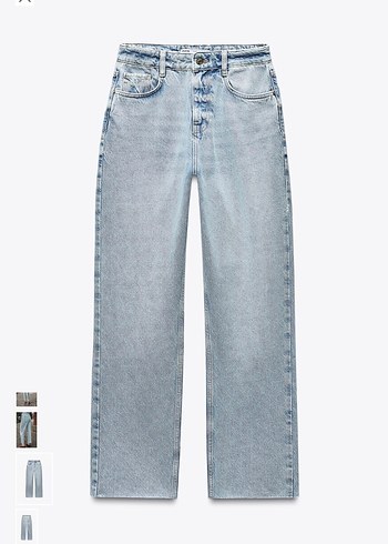 Zara Kadın Straight Fit Denim Jean