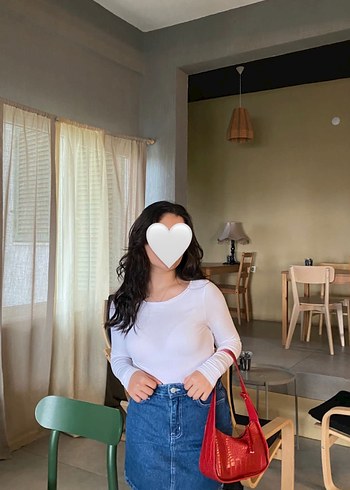 Kadın Mavi Denim Mini Etek - Görsel 2