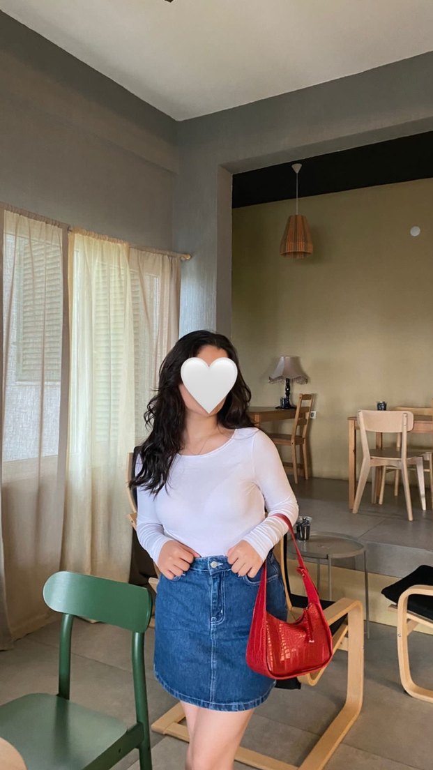 Kadın Mavi Denim Mini Etek - Görsel 2