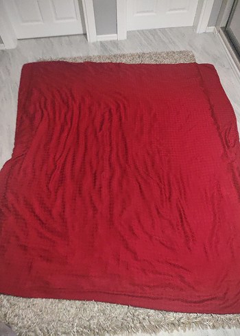 Koyu Kırmızı Kareli Nevresim Takımı - Görsel 5