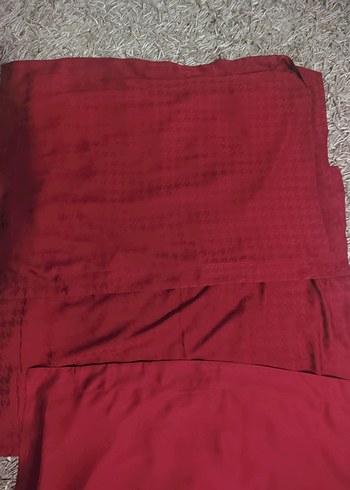 Koyu Kırmızı Kareli Nevresim Takımı - Görsel 7