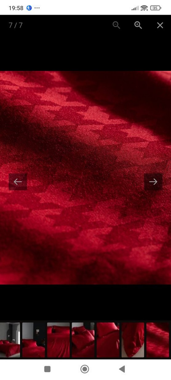 Koyu Kırmızı Kareli Nevresim Takımı - Görsel 4