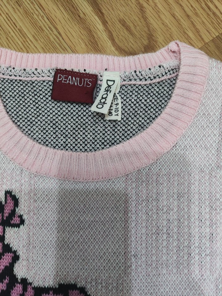 Pembe Pamuklu Uzun Kollu Triko Kazak - Görsel 2