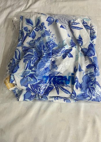 Mavi Desenli Bohem Kadın Gömlek - Görsel 4