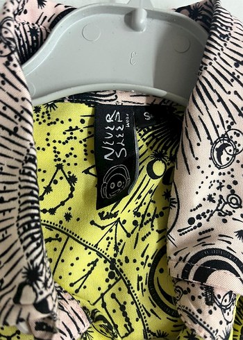 Sarı Renkli Mini Batik Desenli Kadın Gömlek - Görsel 3